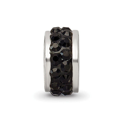 Sterlingsilber Reflections Schwarz Doppelt Reihe Preciosa Kristall Perle