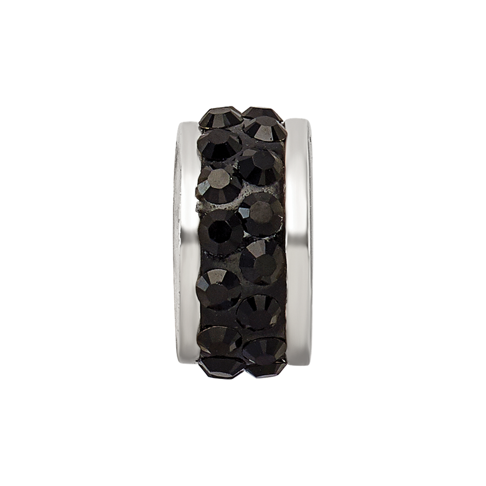 Sterlingsilber Reflections Schwarz Doppelt Reihe Preciosa Kristall Perle