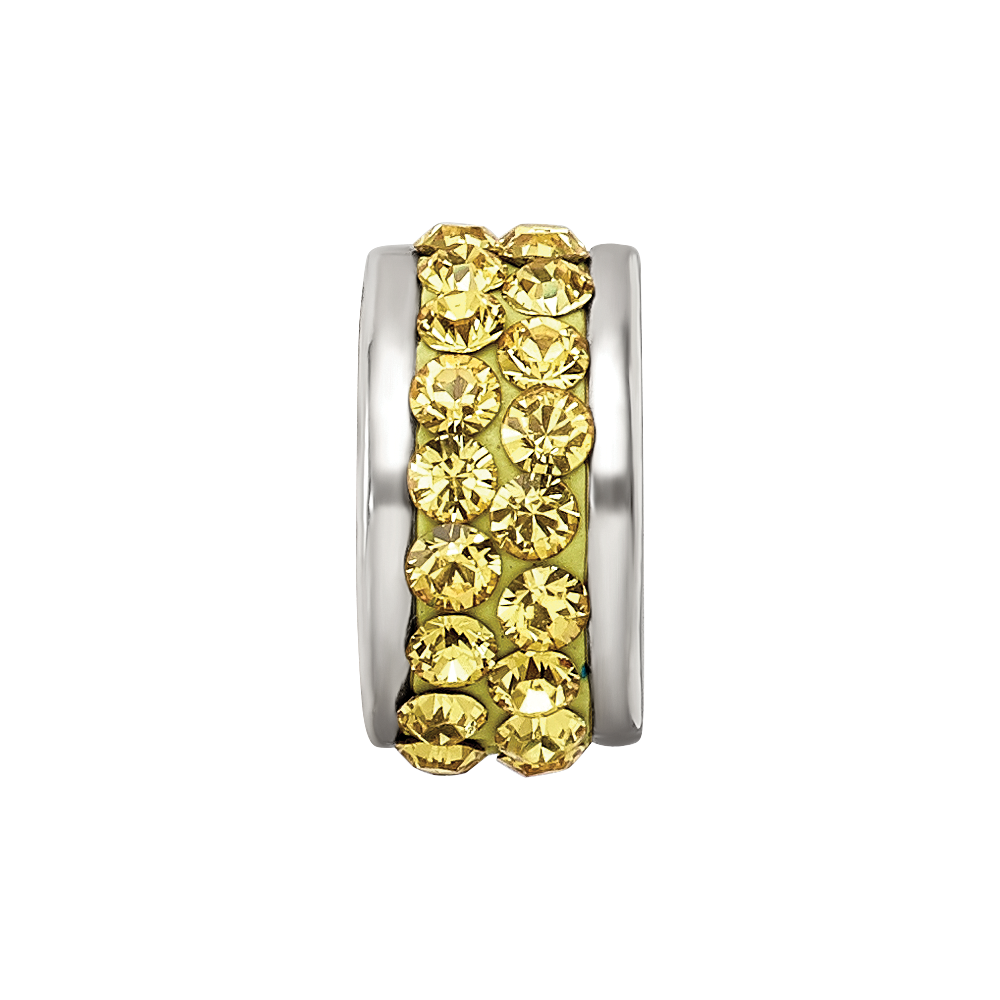 Sterlingsilber Reflections Gelb Doppelt Reihe Preciosa Kristall Perle