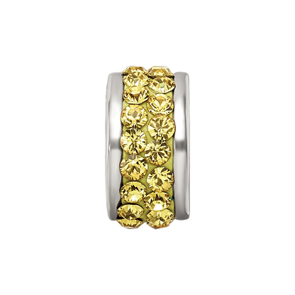 Sterlingsilber Reflections Gelb Doppelt Reihe Preciosa Kristall Perle
