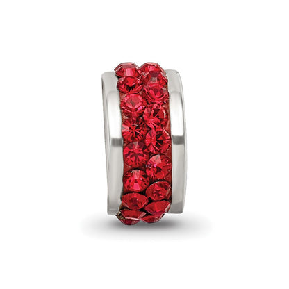 Sterlingsilber Reflections Scarlet Doppelt Reihe Preciosa Kristall Perle