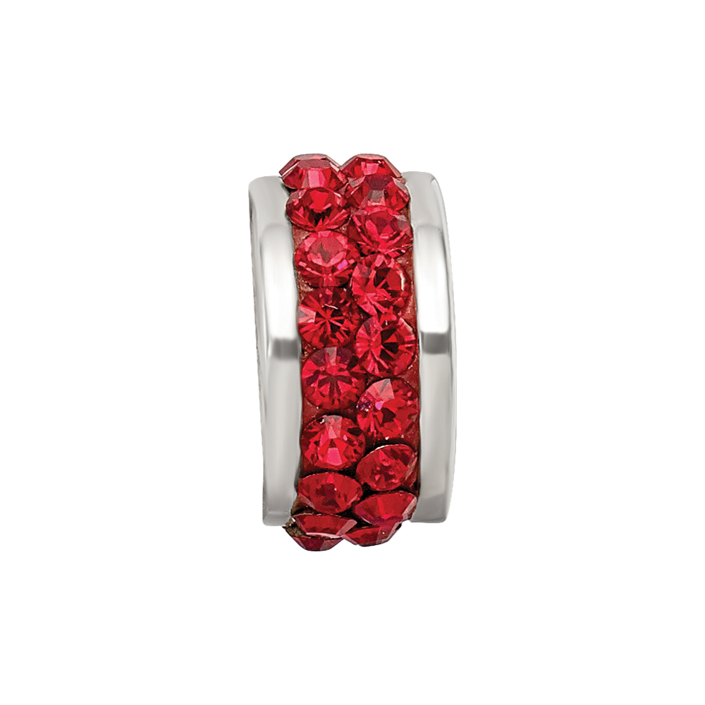 Sterlingsilber Reflections Scarlet Doppelt Reihe Preciosa Kristall Perle