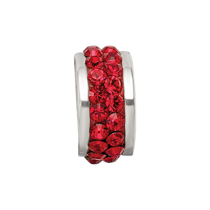 Sterlingsilber Reflections Scarlet Doppelt Reihe Preciosa Kristall Perle