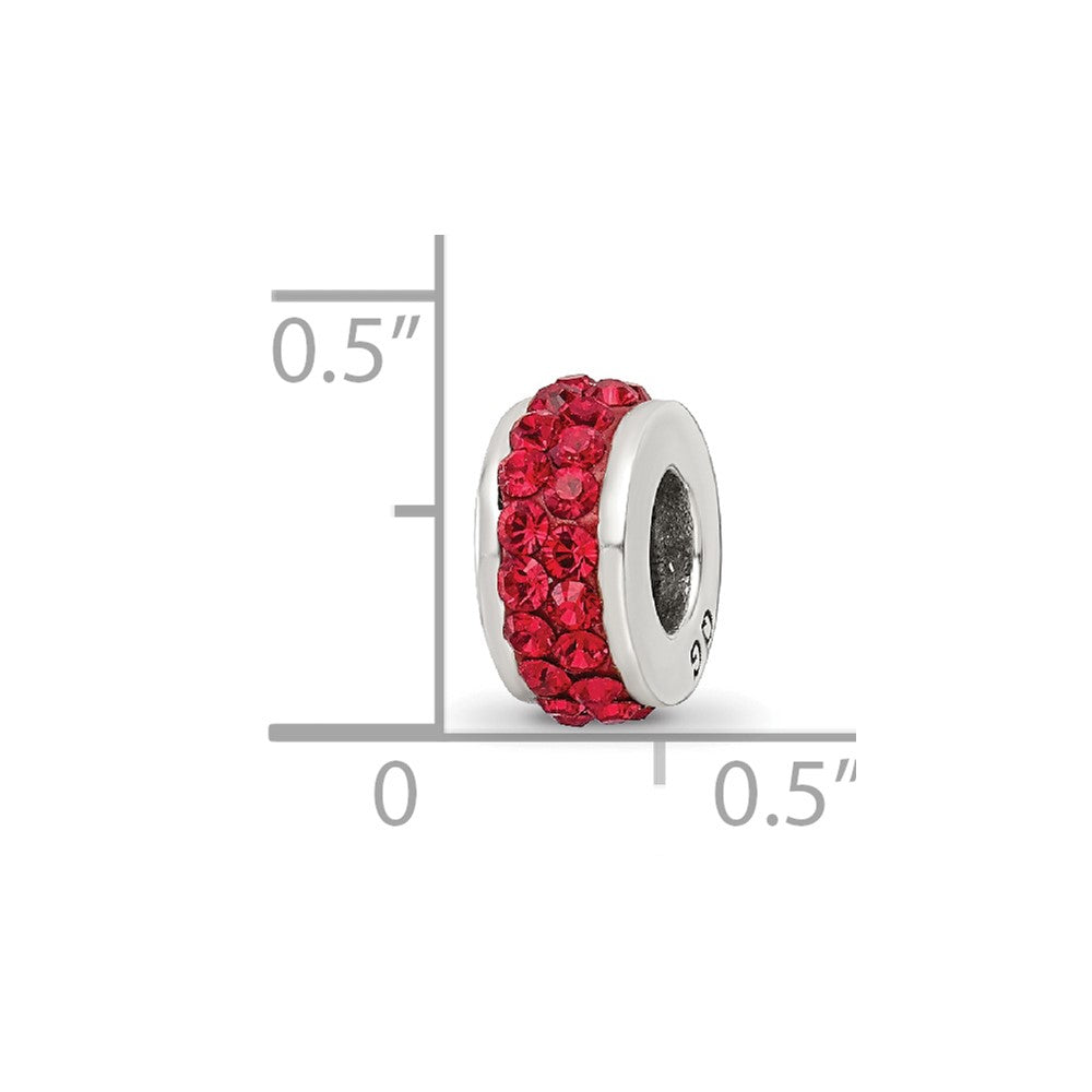 Sterlingsilber Reflections Scarlet Doppelt Reihe Preciosa Kristall Perle
