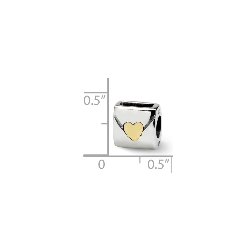 Ss/vergoldet Sterlingsilber & 14K Reflections Liebe Note Perle