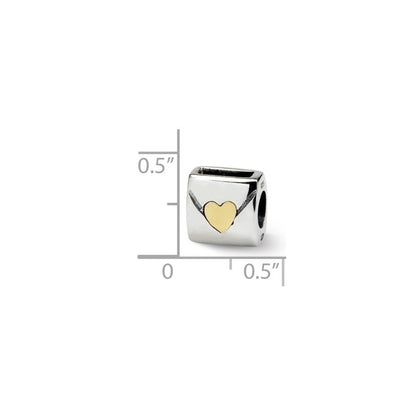 Ss/vergoldet Sterlingsilber & 14K Reflections Liebe Note Perle