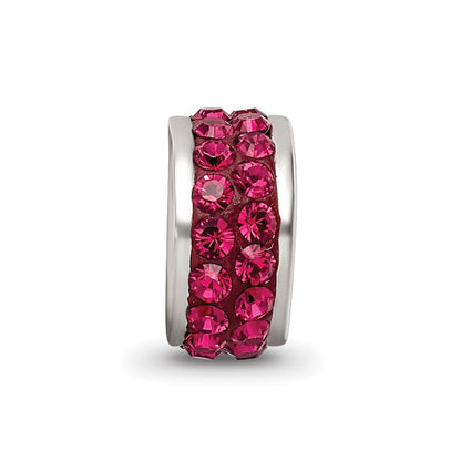 Sterlingsilber Reflections Maroon Doppelt Reihe Preciosa Kristall Perle