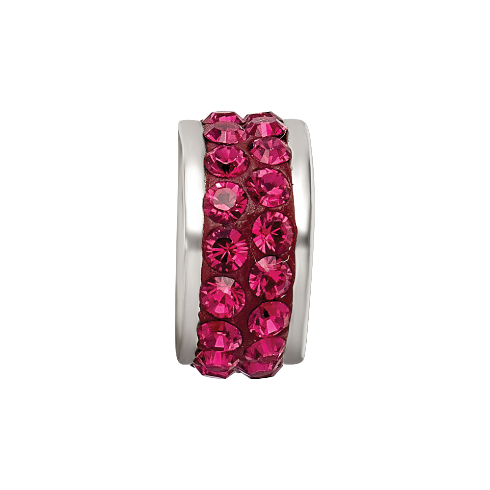 Sterlingsilber Reflections Maroon Doppelt Reihe Preciosa Kristall Perle