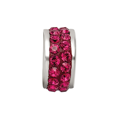 Sterlingsilber Reflections Maroon Doppelt Reihe Preciosa Kristall Perle