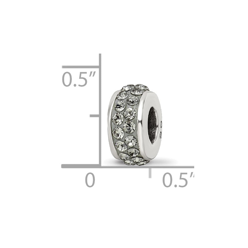 Sterlingsilber Reflections Silber/grey Doppelt Reihe Preciosa Kristall Perle