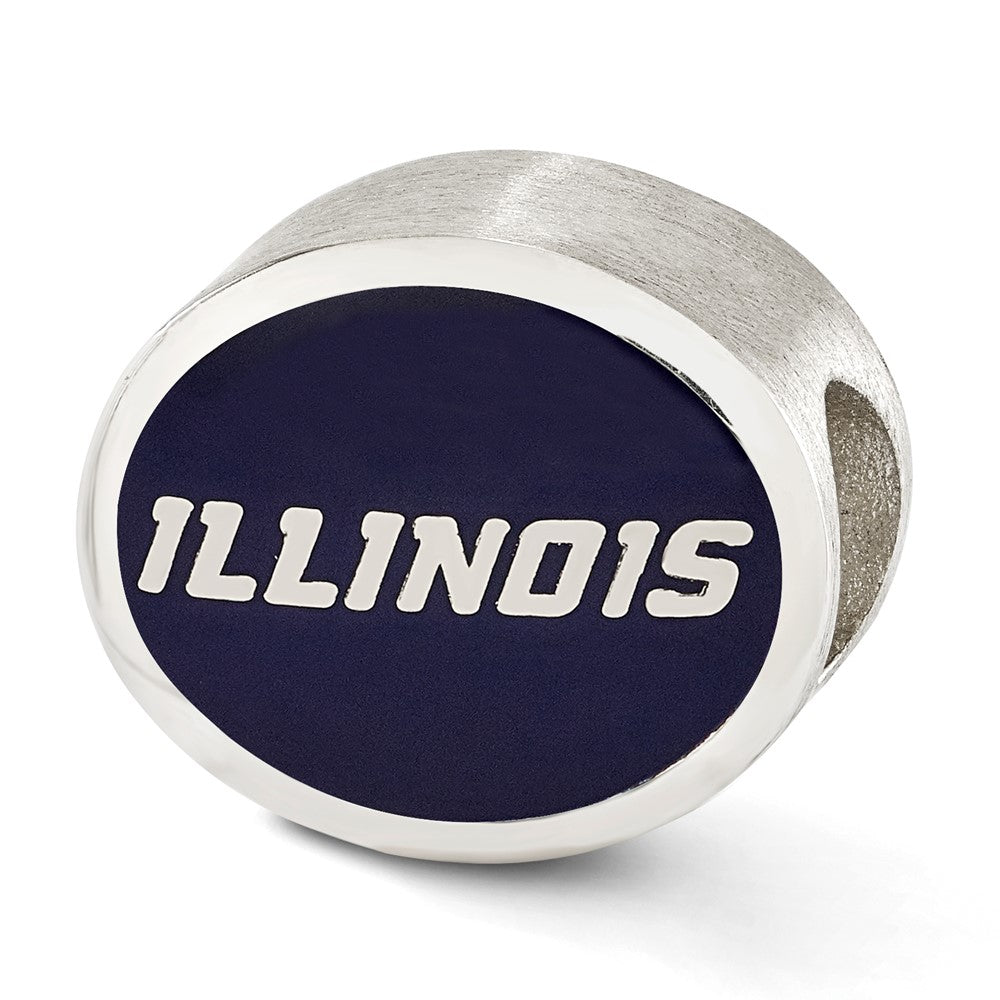 Sterlingsilber Emailliert University Of Illinois Collegiate Perle
