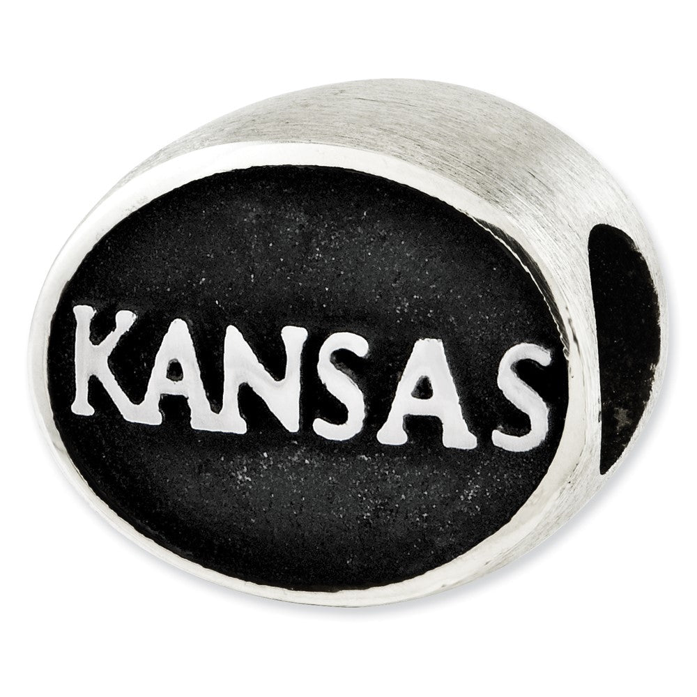 Sterlingsilber Antikisiert University Of Kansas Collegiate Perle