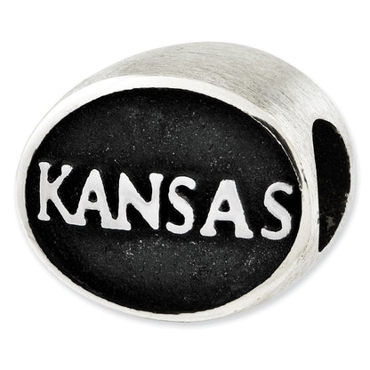 Sterlingsilber Antikisiert University Of Kansas Collegiate Perle