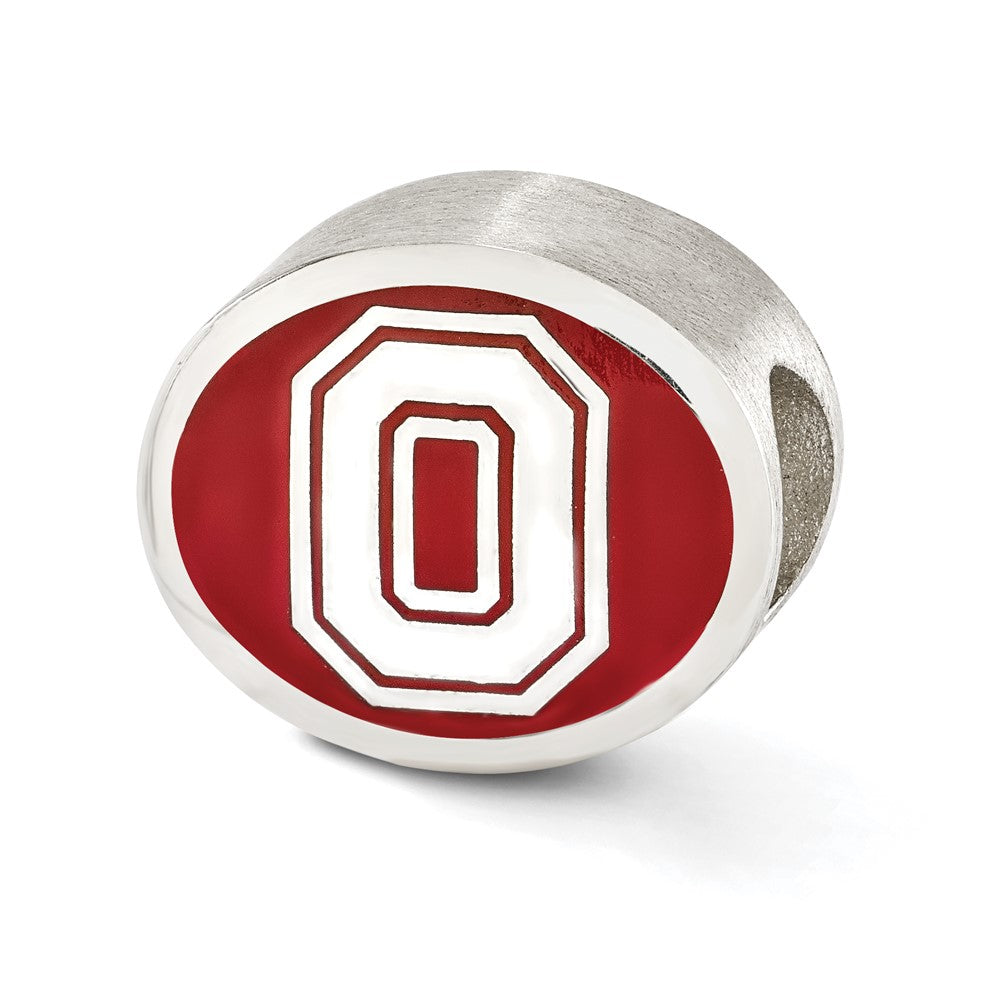 Sterlingsilber Emailliert Ohio State University Collegiate Perle