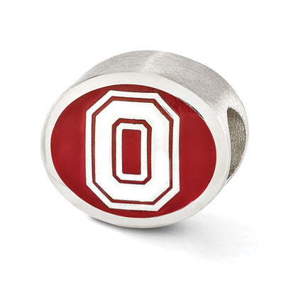 Sterlingsilber Emailliert Ohio State University Collegiate Perle