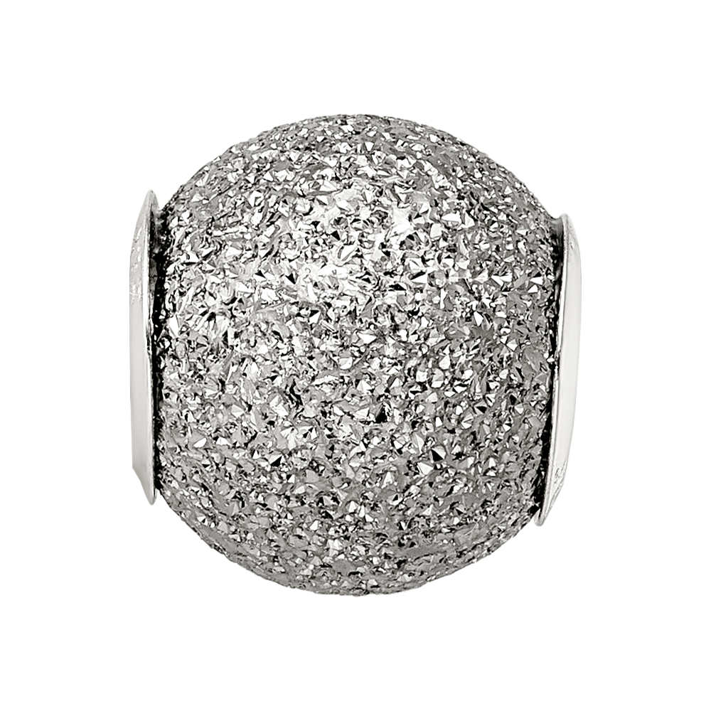 Sterlingsilber Reflections Grau Lasergeschnitten Perle