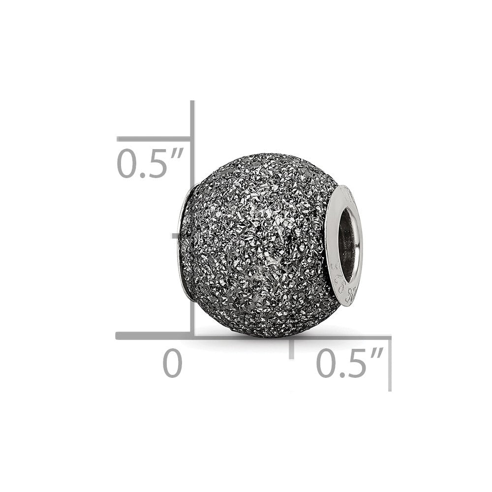 Sterlingsilber Reflections Grau Lasergeschnitten Perle