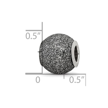 Sterlingsilber Reflections Grau Lasergeschnitten Perle