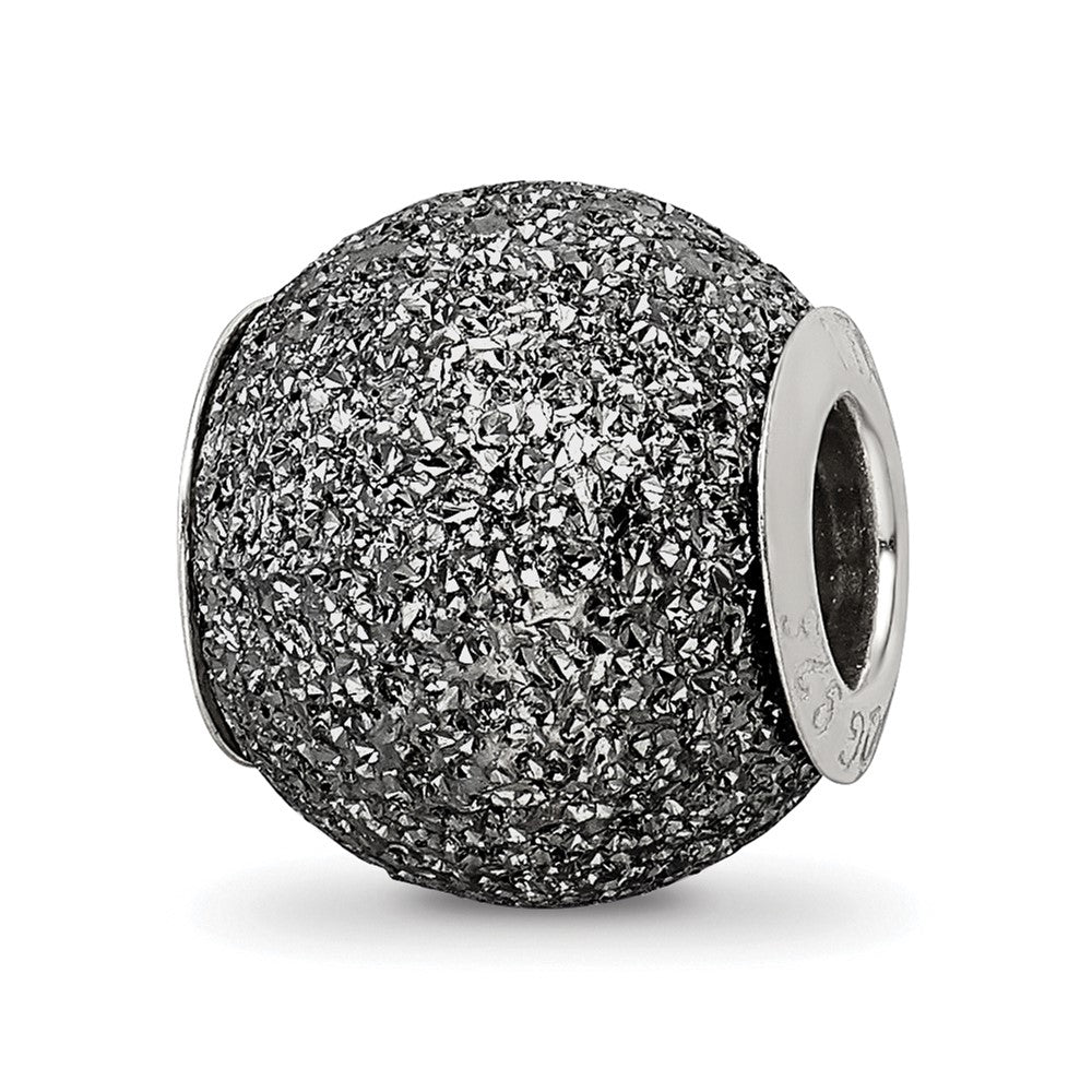 Sterlingsilber Reflections Grau Lasergeschnitten Perle