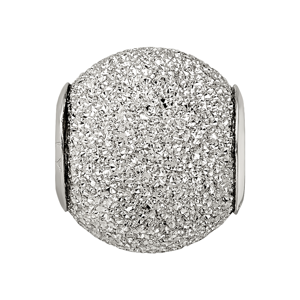 Sterlingsilber Reflections Licht Grau Lasergeschnitten Perle