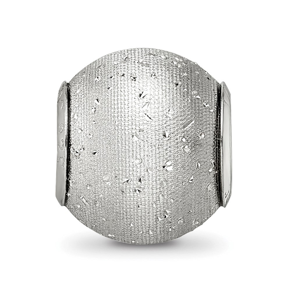 Sterlingsilber Reflections Grau Lasergeschnitten Perle