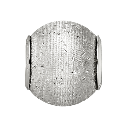 Sterlingsilber Reflections Grau Lasergeschnitten Perle