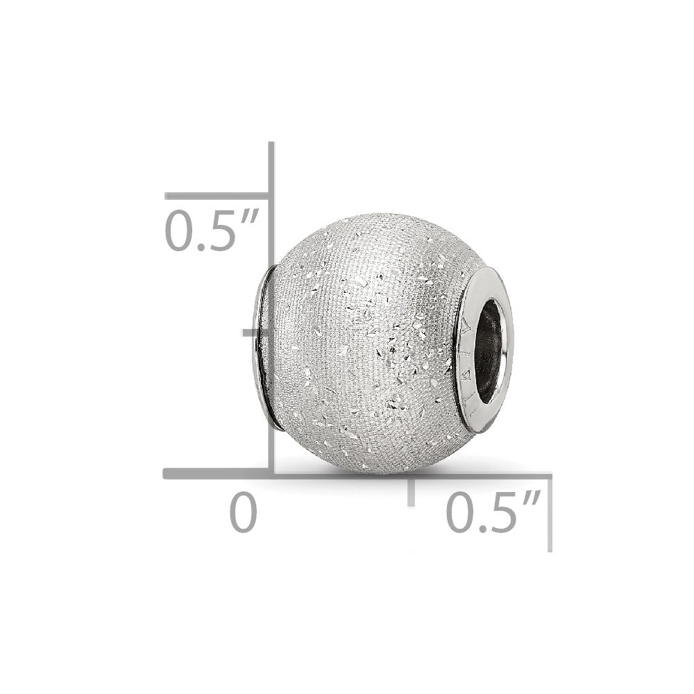Sterlingsilber Reflections Grau Lasergeschnitten Perle