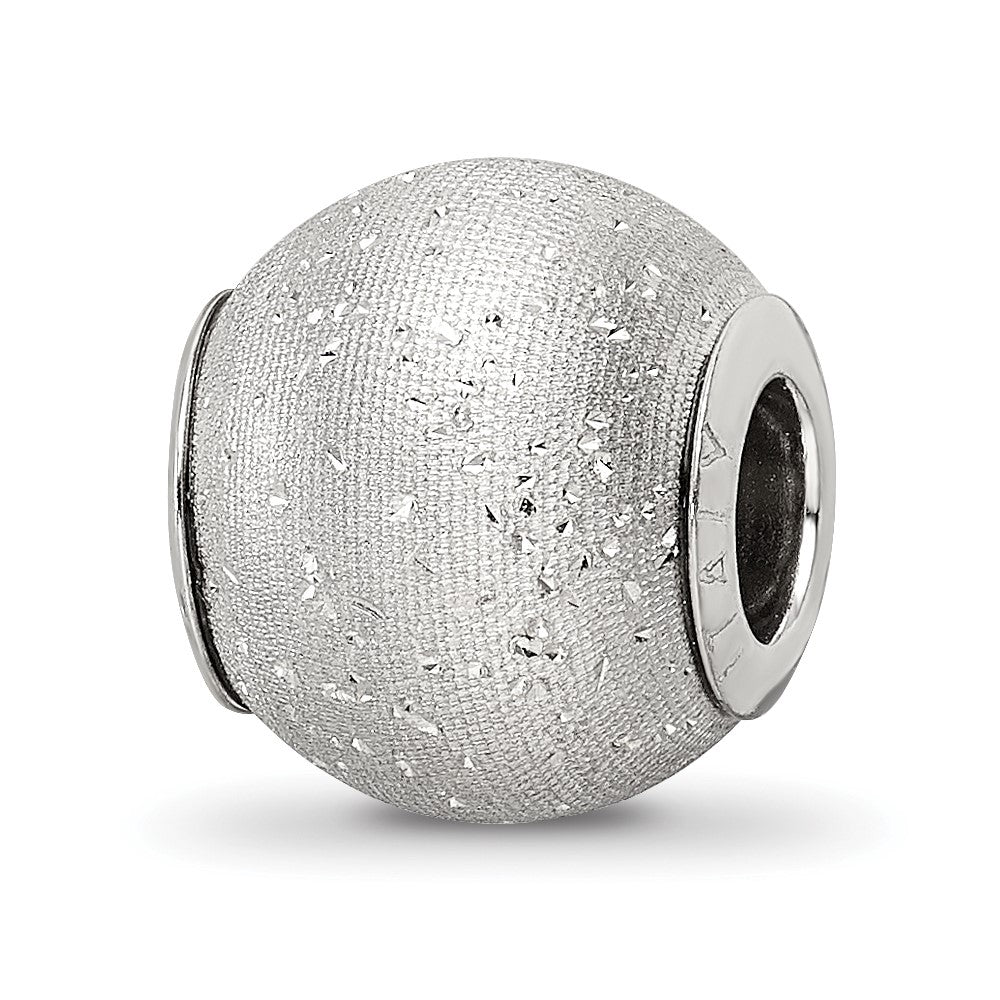 Sterlingsilber Reflections Grau Lasergeschnitten Perle