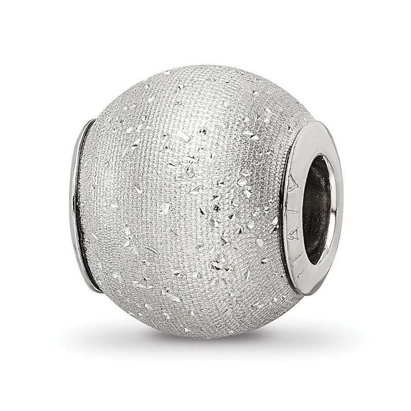 Sterlingsilber Reflections Grau Lasergeschnitten Perle
