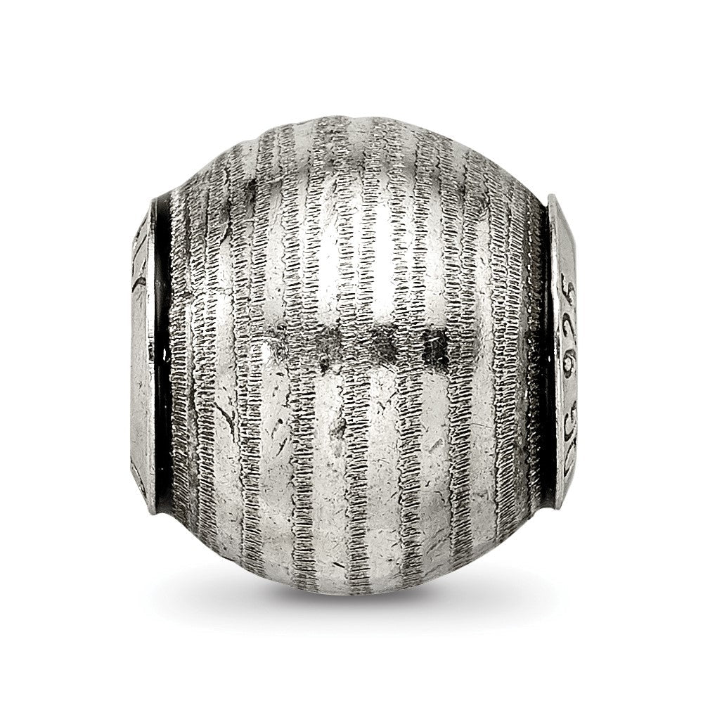 Sterlingsilber Reflections Grau Lasergeschnitten Perle