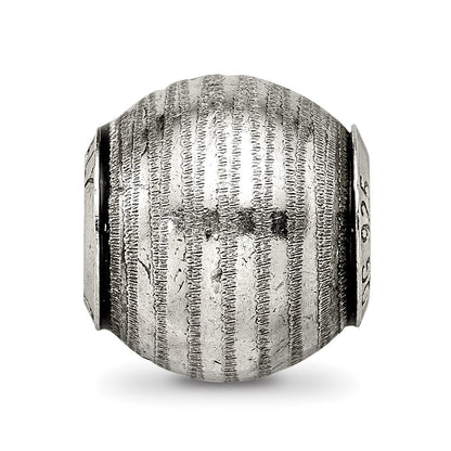 Sterlingsilber Reflections Grau Lasergeschnitten Perle