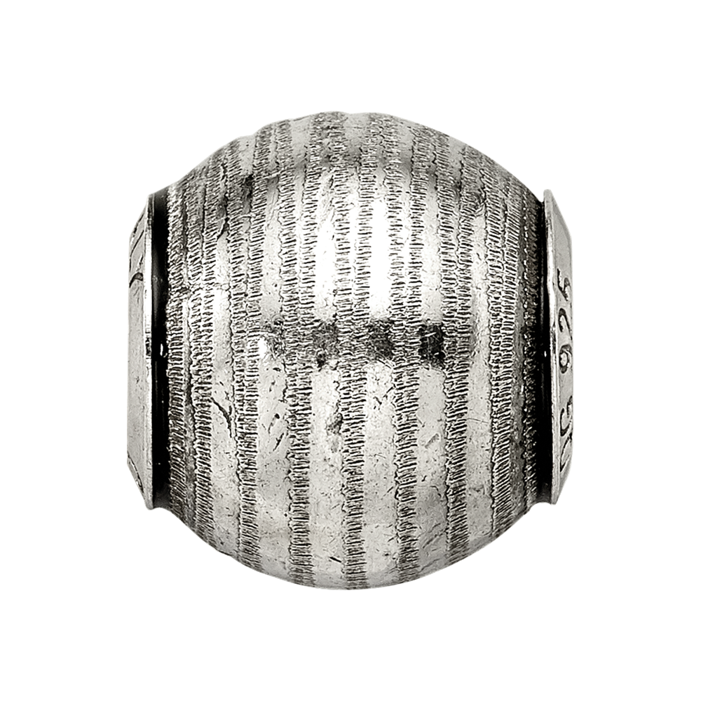 Sterlingsilber Reflections Grau Lasergeschnitten Perle
