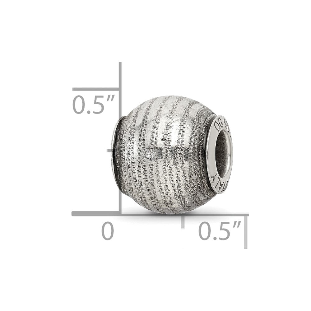 Sterlingsilber Reflections Grau Lasergeschnitten Perle