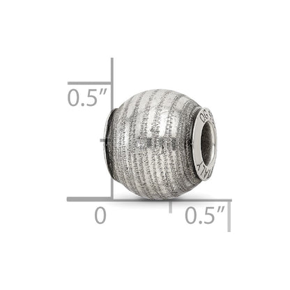Sterlingsilber Reflections Grau Lasergeschnitten Perle