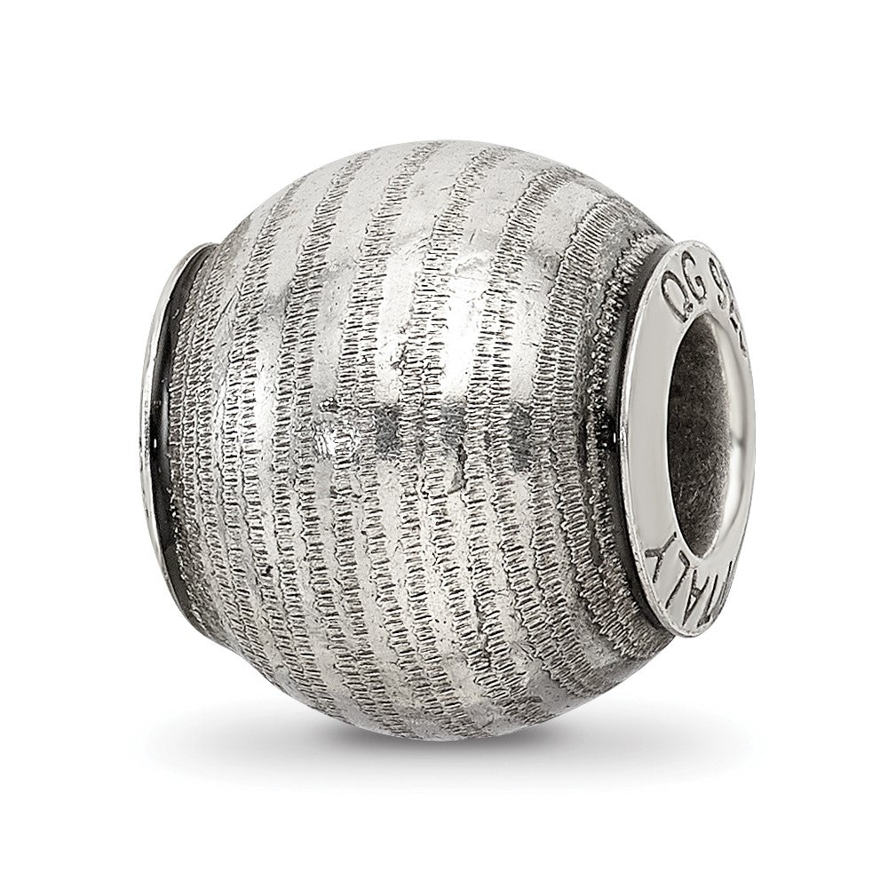 Sterlingsilber Reflections Grau Lasergeschnitten Perle