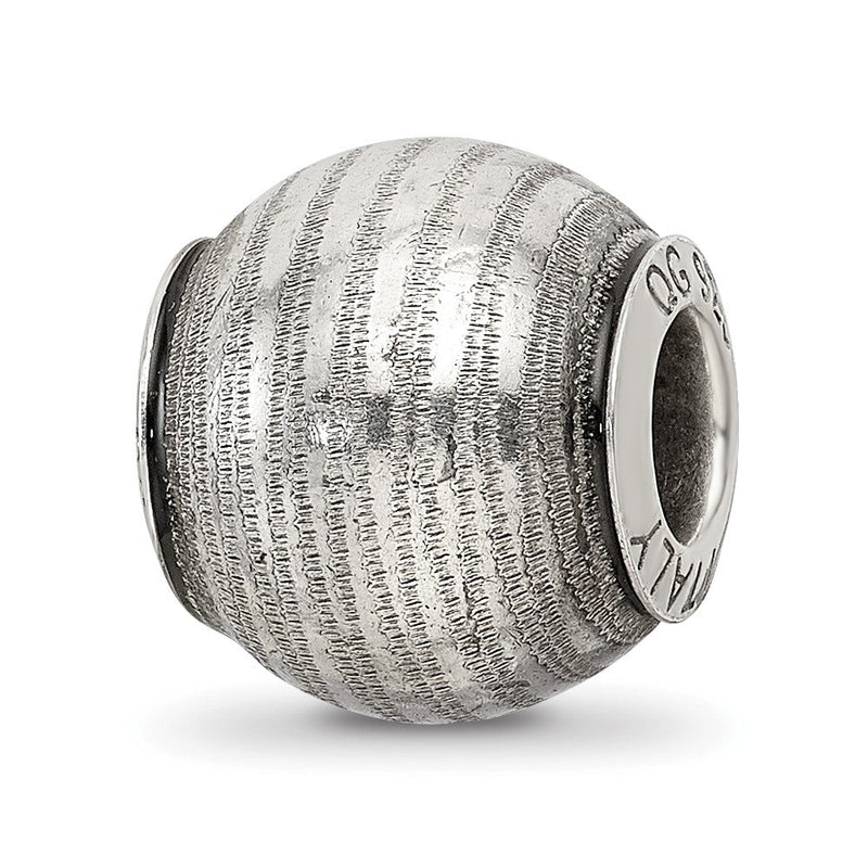 Sterlingsilber Reflections Grau Lasergeschnitten Perle