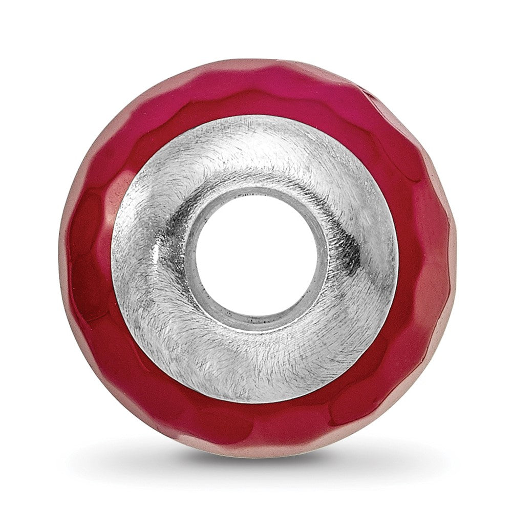 Sterlingsilber Reflections Fuchsia Cracked Achat mit Muschel Stein Perle