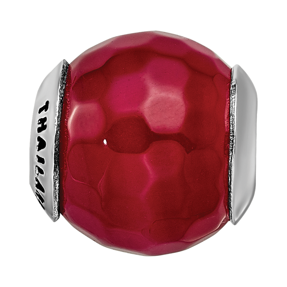 Sterlingsilber Reflections Fuchsia Cracked Achat mit Muschel Stein Perle