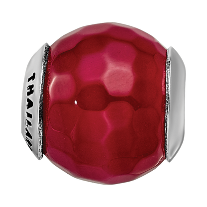 Sterlingsilber Reflections Fuchsia Cracked Achat mit Muschel Stein Perle