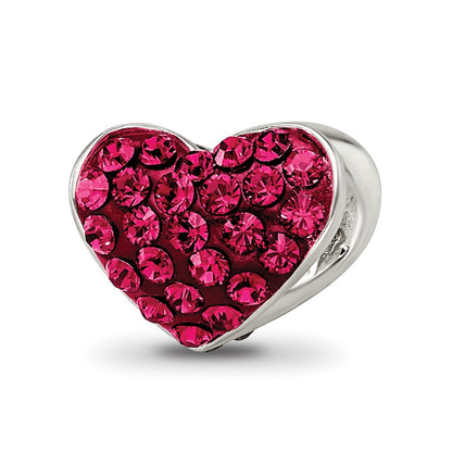 Sterlingsilber Reflections Rot Preciosa Kristall Herz Perle