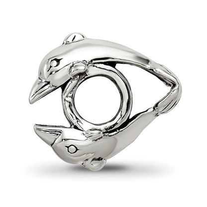 Sterlingsilber Reflections 2 Dolphins Perle