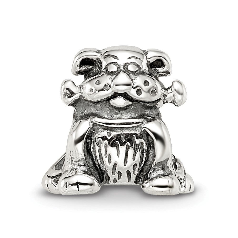 Sterlingsilber Reflections Hund mit Bone Perle