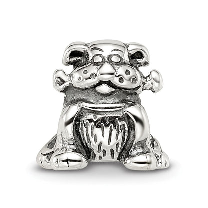 Sterlingsilber Reflections Hund mit Bone Perle