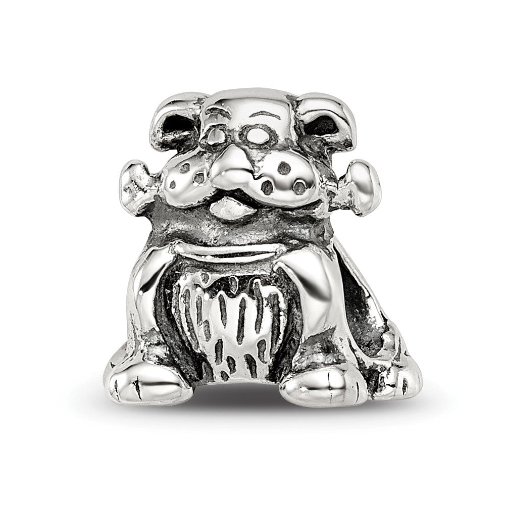 Sterlingsilber Reflections Hund mit Bone Perle