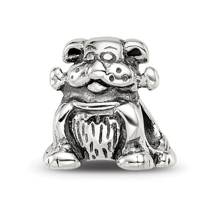 Sterlingsilber Reflections Hund mit Bone Perle