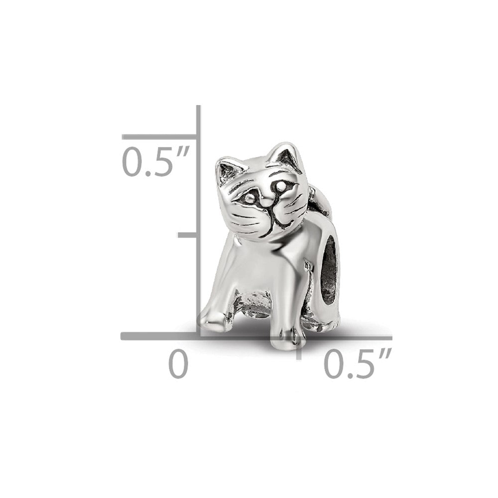Sterlingsilber Antik Reflections Katze Perle