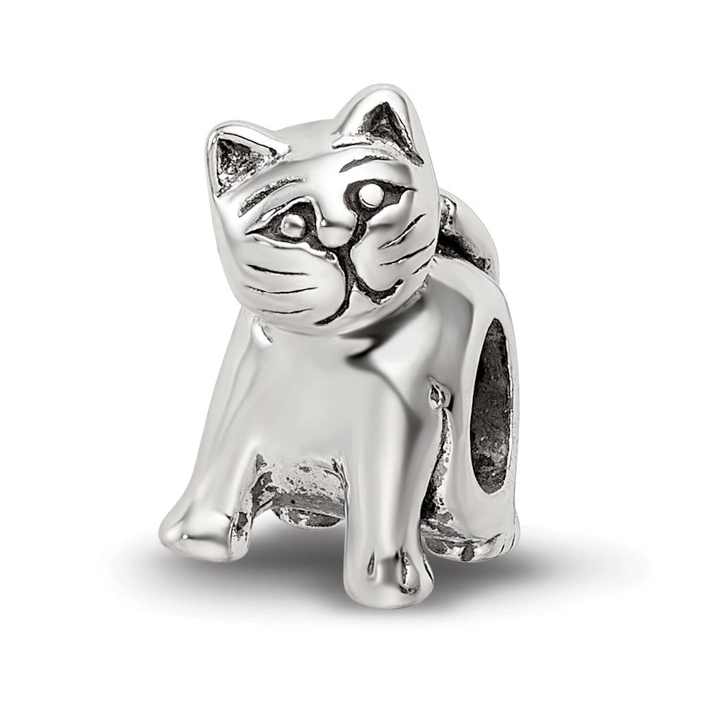 Sterlingsilber Antik Reflections Katze Perle