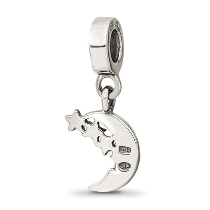 Sterlingsilber Reflections Markasit Mond & Sterne Hängend Perle