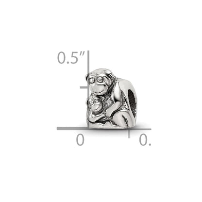 Sterlingsilber Reflections Mama & Baby Monkey Perle