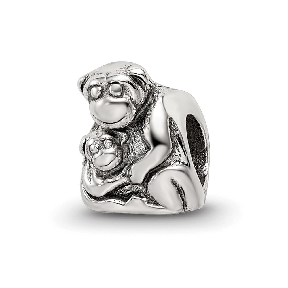 Sterlingsilber Reflections Mama & Baby Monkey Perle